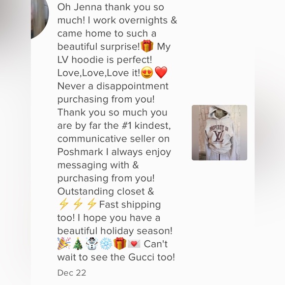 HOODED SWEATSHIRT Property Of L V DrawString Hoodie Sweatshirt ❌NO OFFERS❌ - Picture 7 of 12